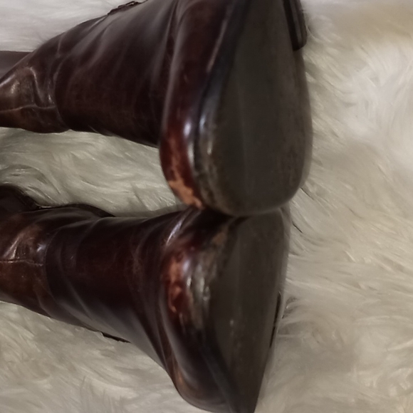 Salvatore Ferragamo sz 6B brow knee high inner zip boots. - Picture 14 of 14